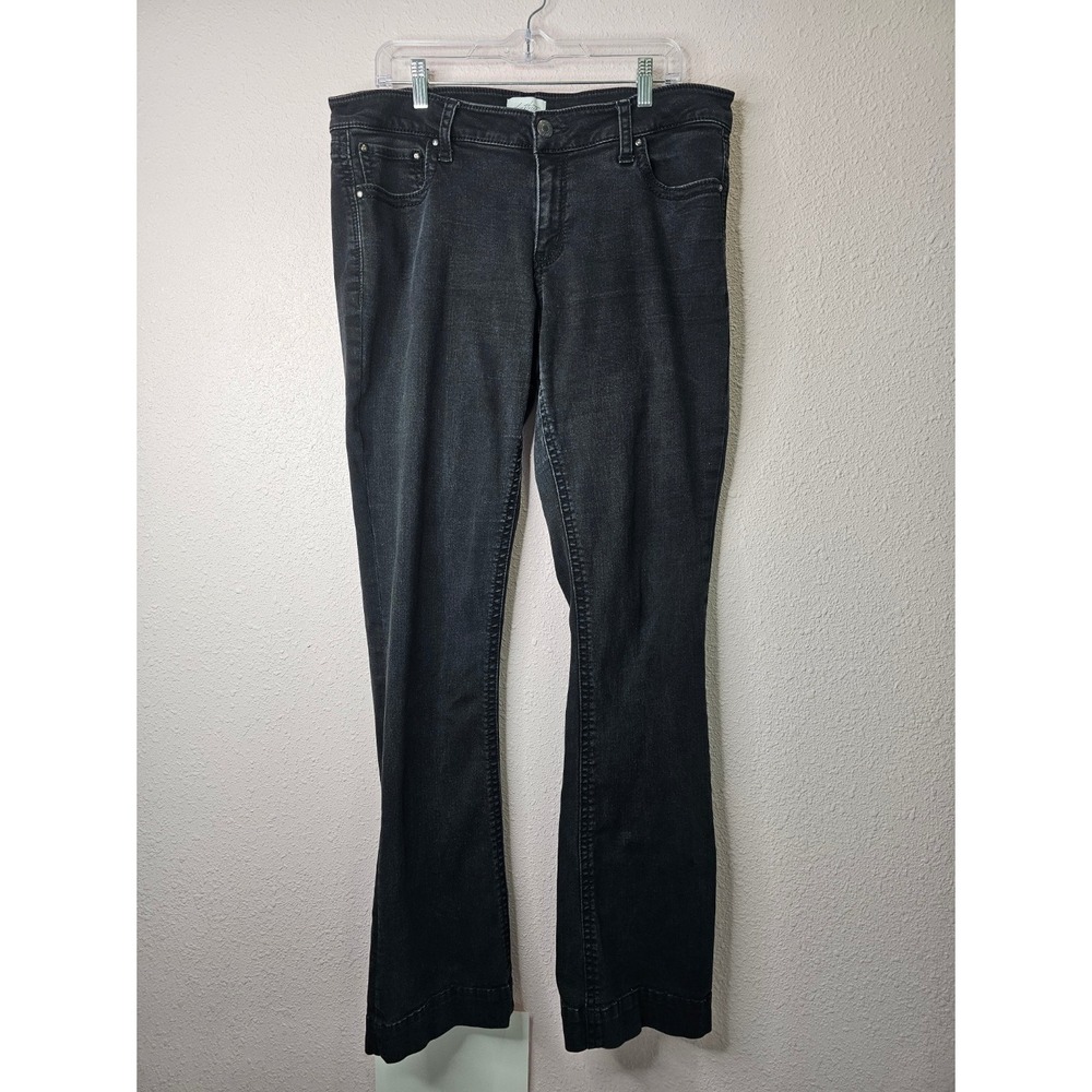 Daytrip Virgo Bootcut Jeans Womens 34XXL Faded Black Flap Pocket Mid Rise‎ Denim